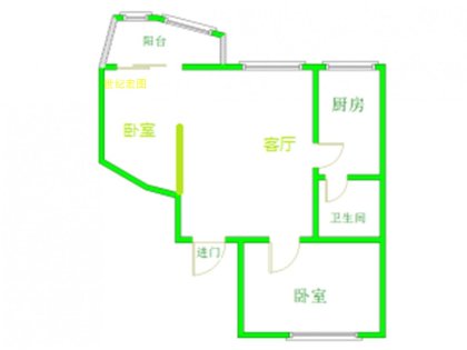 七里新村中裝通透小兩房，中間樓層老證無憂